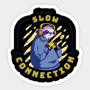 Sloth Gamer Design Idea Animal Gift Sticker